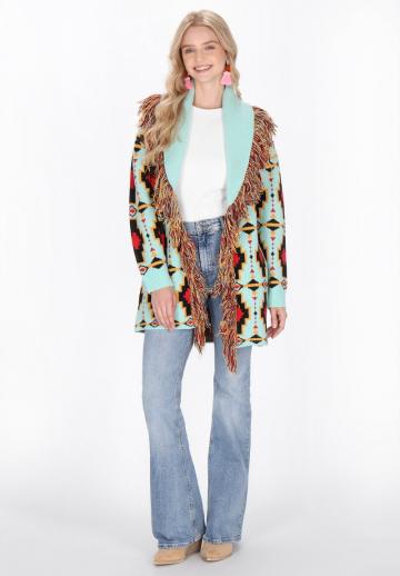 Жаккардовая вязаная кофта