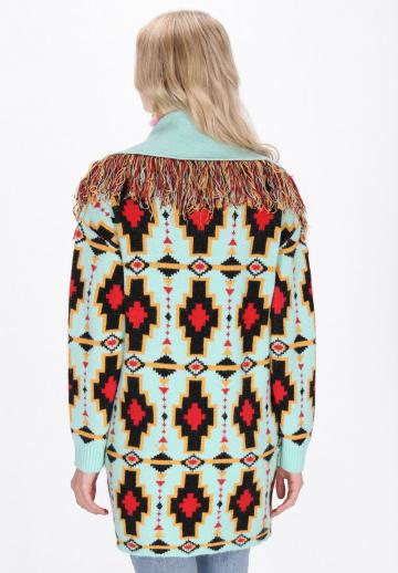 Жаккардовая вязаная кофта