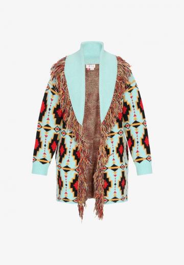 Жаккардовая вязаная кофта