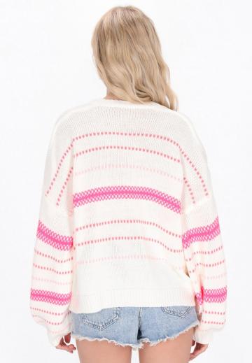Пуловер в полоску