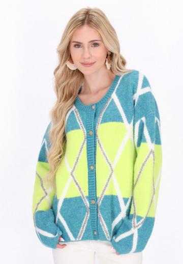 Жаккардовая вязаная кофта