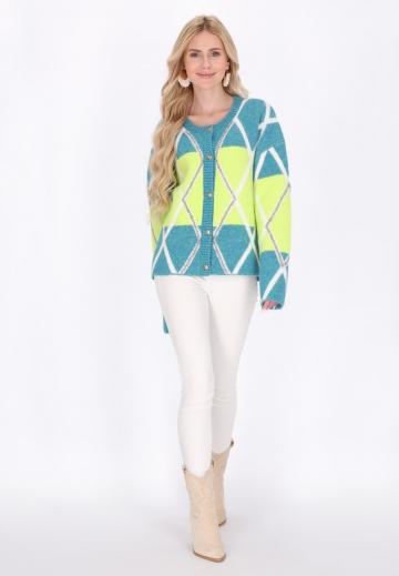 Жаккардовая вязаная кофта