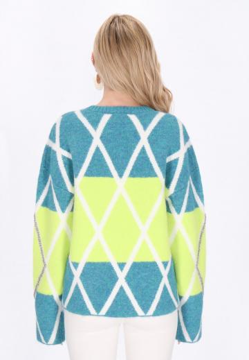Жаккардовая вязаная кофта