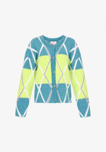 Жаккардовая вязаная кофта