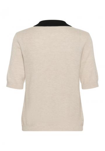 Пуловер с воротником поло