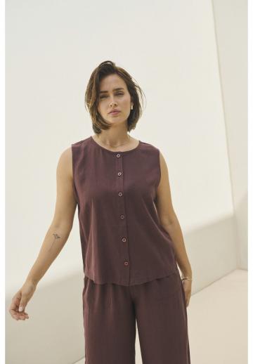 Блузка без рукавов