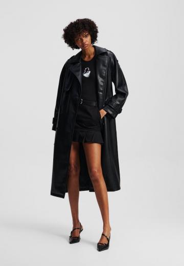 Пальто из искусственной кожи