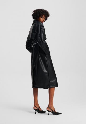 Пальто из искусственной кожи