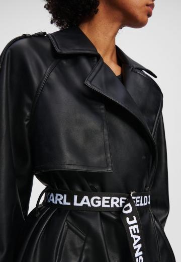 Пальто из искусственной кожи