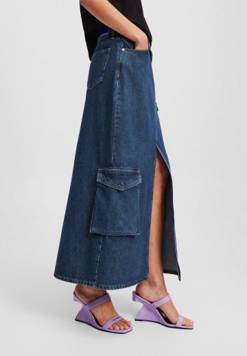 Юбка с накладными карманами