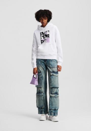 Пуловер с капюшоном