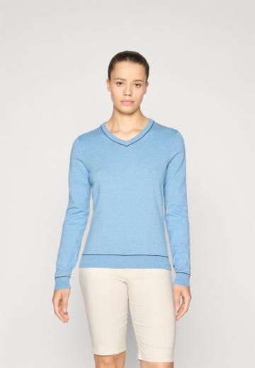 Пуловер с вырезом V