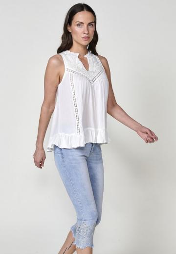 Блузка без рукавов