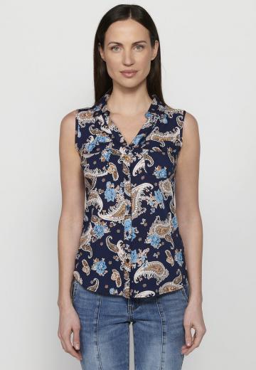Блузка без рукавов