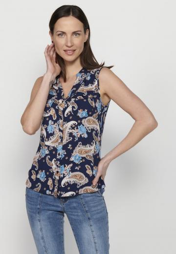 Блузка без рукавов