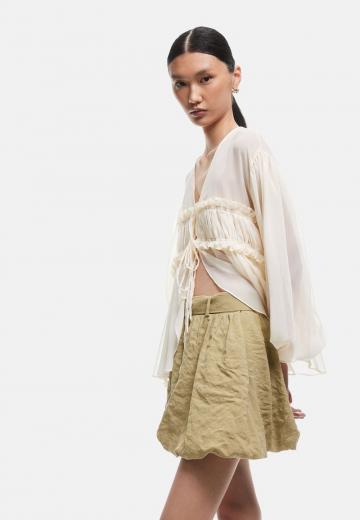 Юбка с накладными карманами