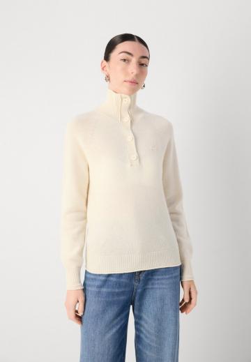 Пуловер с воротником поло