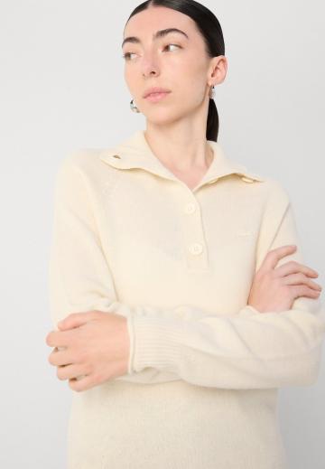 Пуловер с воротником поло