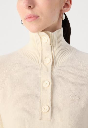 Пуловер с воротником поло