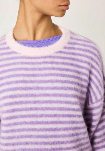 Пуловер в полоску
