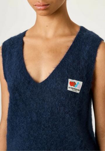 Пуловер без рукавов