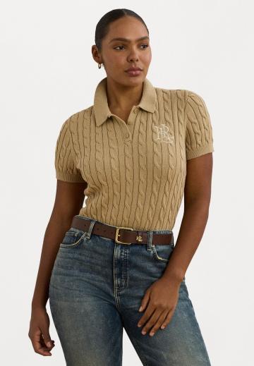 Пуловер с воротником поло