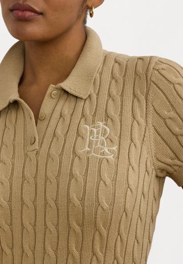 Пуловер с воротником поло