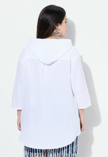 Пуловер с капюшоном