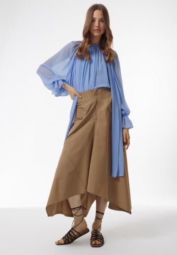 Юбка с накладными карманами