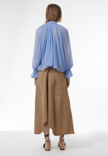 Юбка с накладными карманами