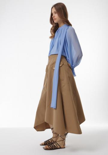 Юбка с накладными карманами