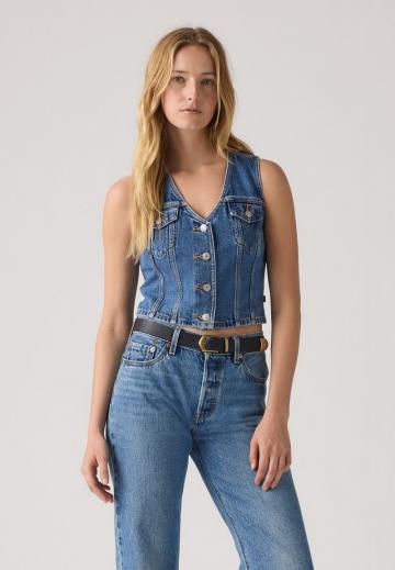 Джинсовая жилетка