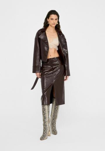 Кожаная юбка