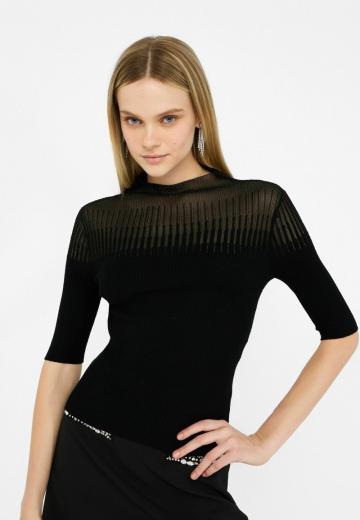 Пуловер с коротким рукавом