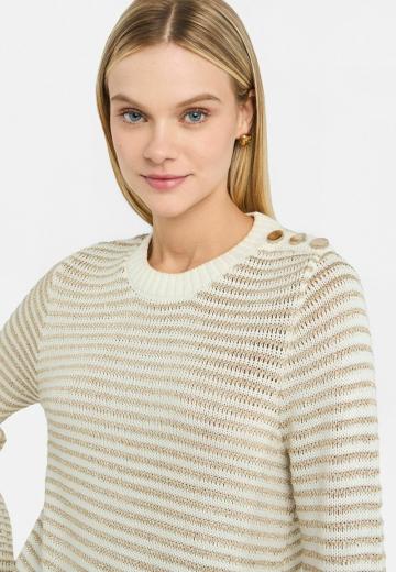 Пуловер в полоску