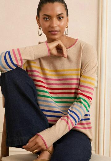 Пуловер в полоску