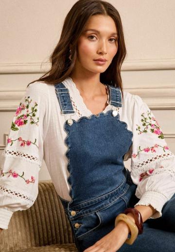 Джинсовый комбинезон