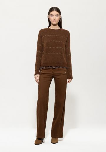 Пуловер в полоску