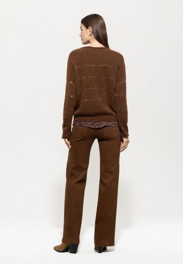 Пуловер в полоску