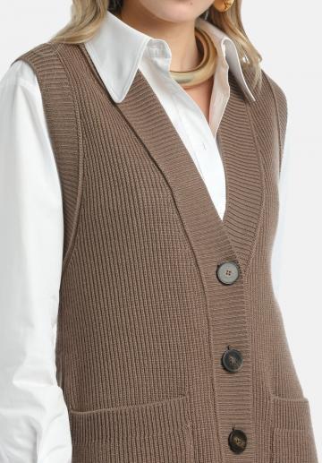 Длинный жилет