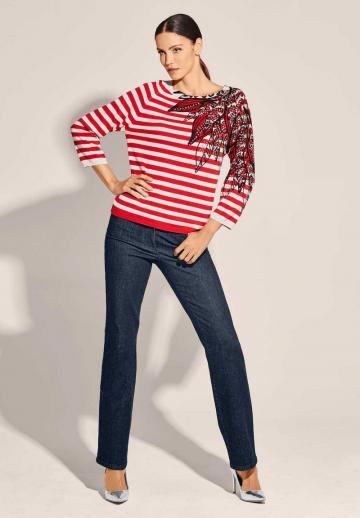 Пуловер с рукавом три четверти