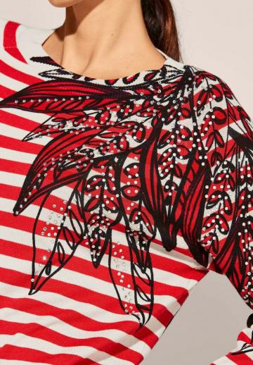 Пуловер с рукавом три четверти