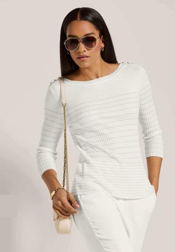 Пуловер с рукавом три четверти