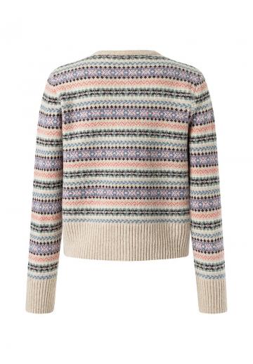 Жаккардовая вязаная кофта