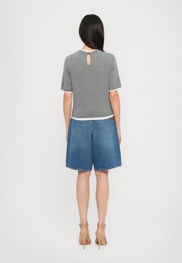 Пуловер с коротким рукавом