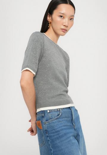 Пуловер с коротким рукавом