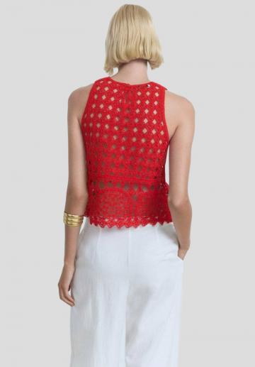 Блузка без рукавов