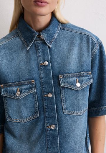 Джинсовая блузка