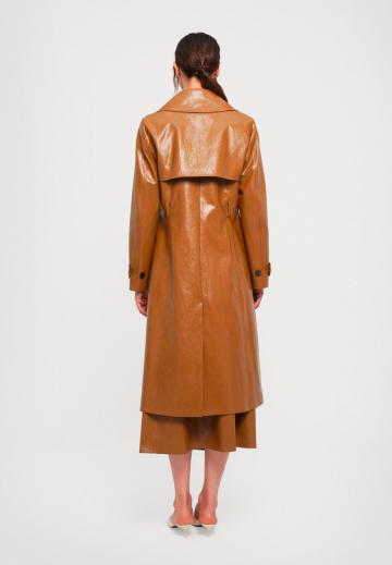 Пальто из искусственной кожи