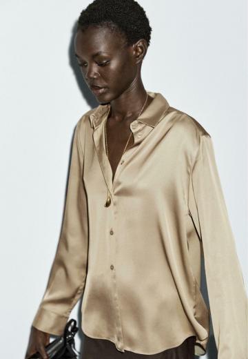 Атласная блузка